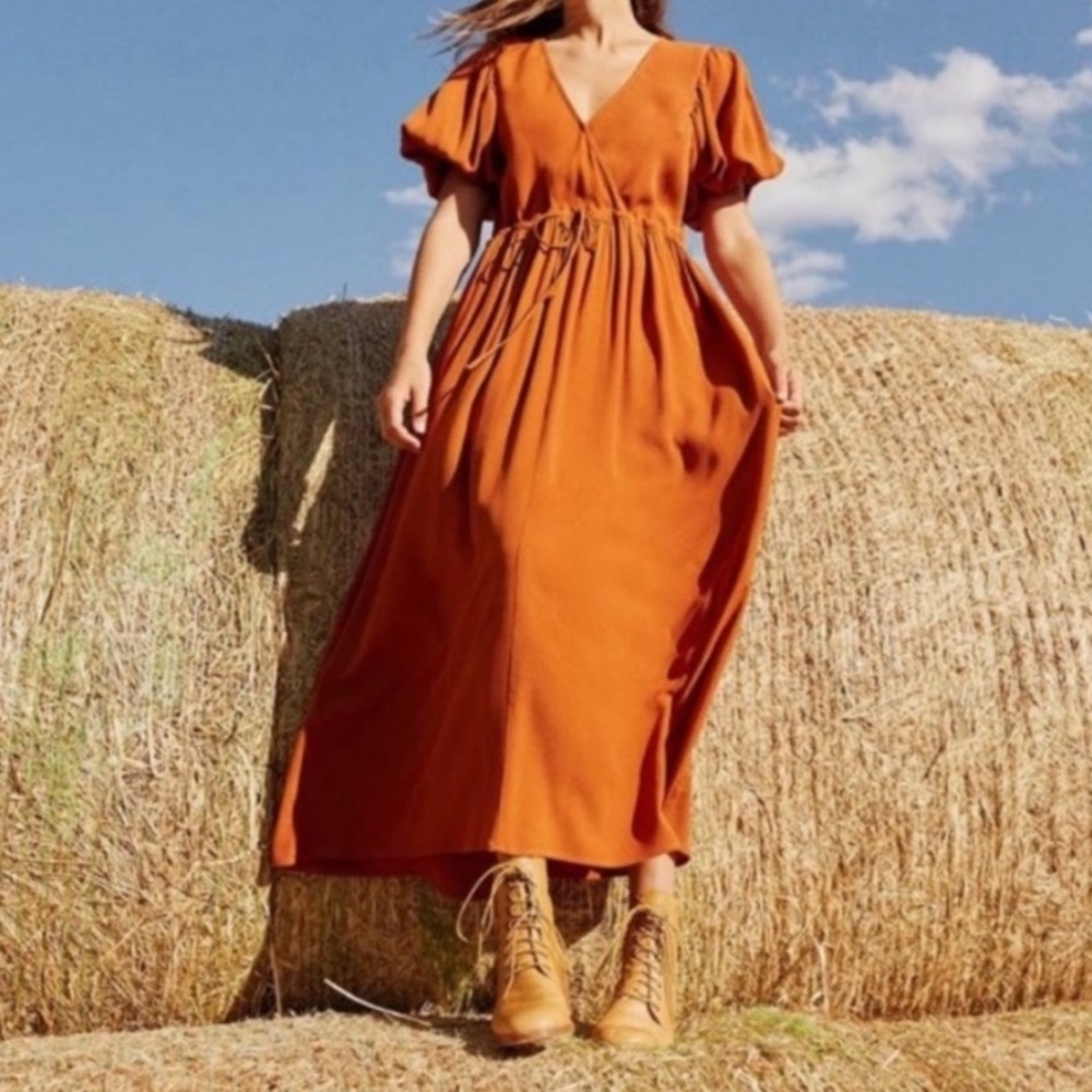 NWT Christy Dawn Dahlia Dress - XS - Rust - Picture 4 of 11